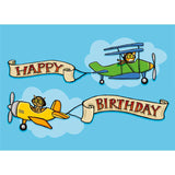 Airplane aces birthday postcard from 72 Bumblebee Lane