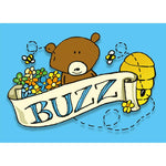 Buzz honey bear postcard from 72 Bumblebee Lane 