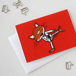 Hiya! This black belt tiger card puts the art in the martial arts.