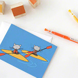 Cats in kayaks card