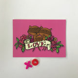 72 Bumblebee Lane sweet sweet love family postcard