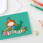 Luxury mermaid note card 