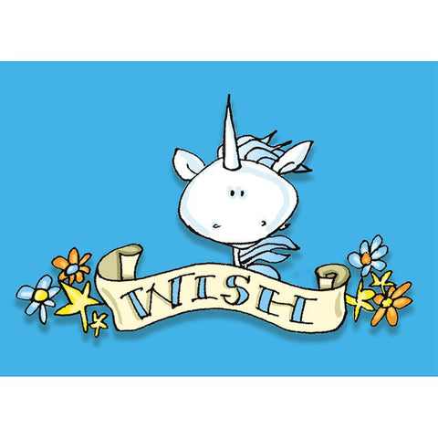 Unicorn wish postcard from 72 Bumblebee Lane.