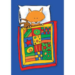 Sleepy Fox in a Patchwork Quilt Card